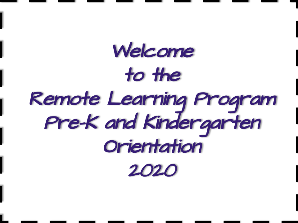  cover page of orientation presentation with title